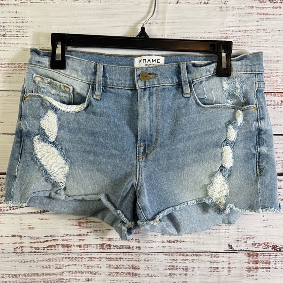 Frame Denim Le Cutoff distressed size 28 cut off ripped denim shorts - Picture 1 of 6